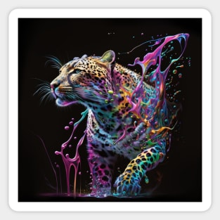 Painted leopard Sticker